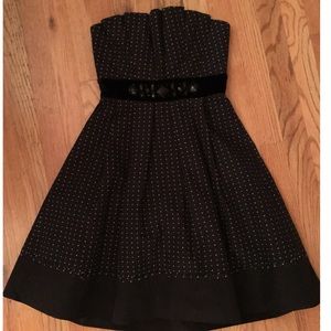 NWTS BCBG  polka dot strapless cocktail dress.